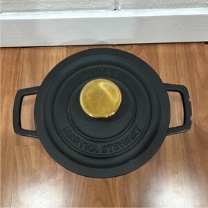 Martha Stewart Cast Iron Dutch Oven with Gold Knob